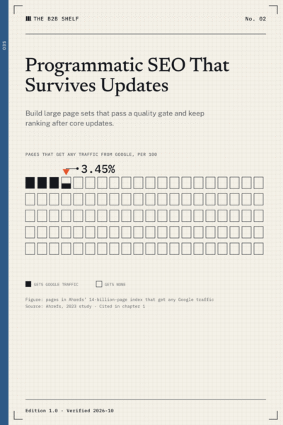 Cover of Programmatic SEO That Survives Updates