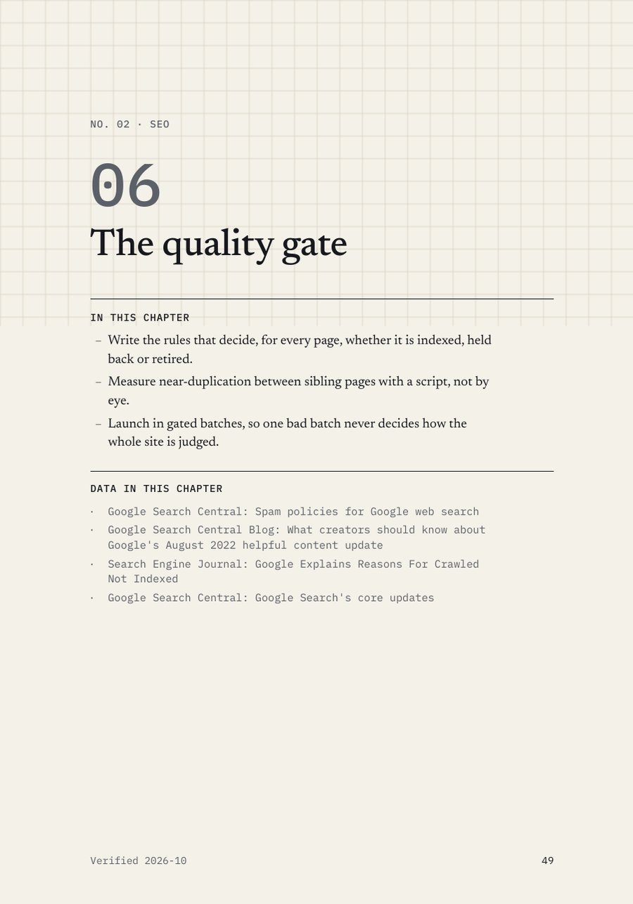 Sample page 1 from Programmatic SEO That Survives Updates