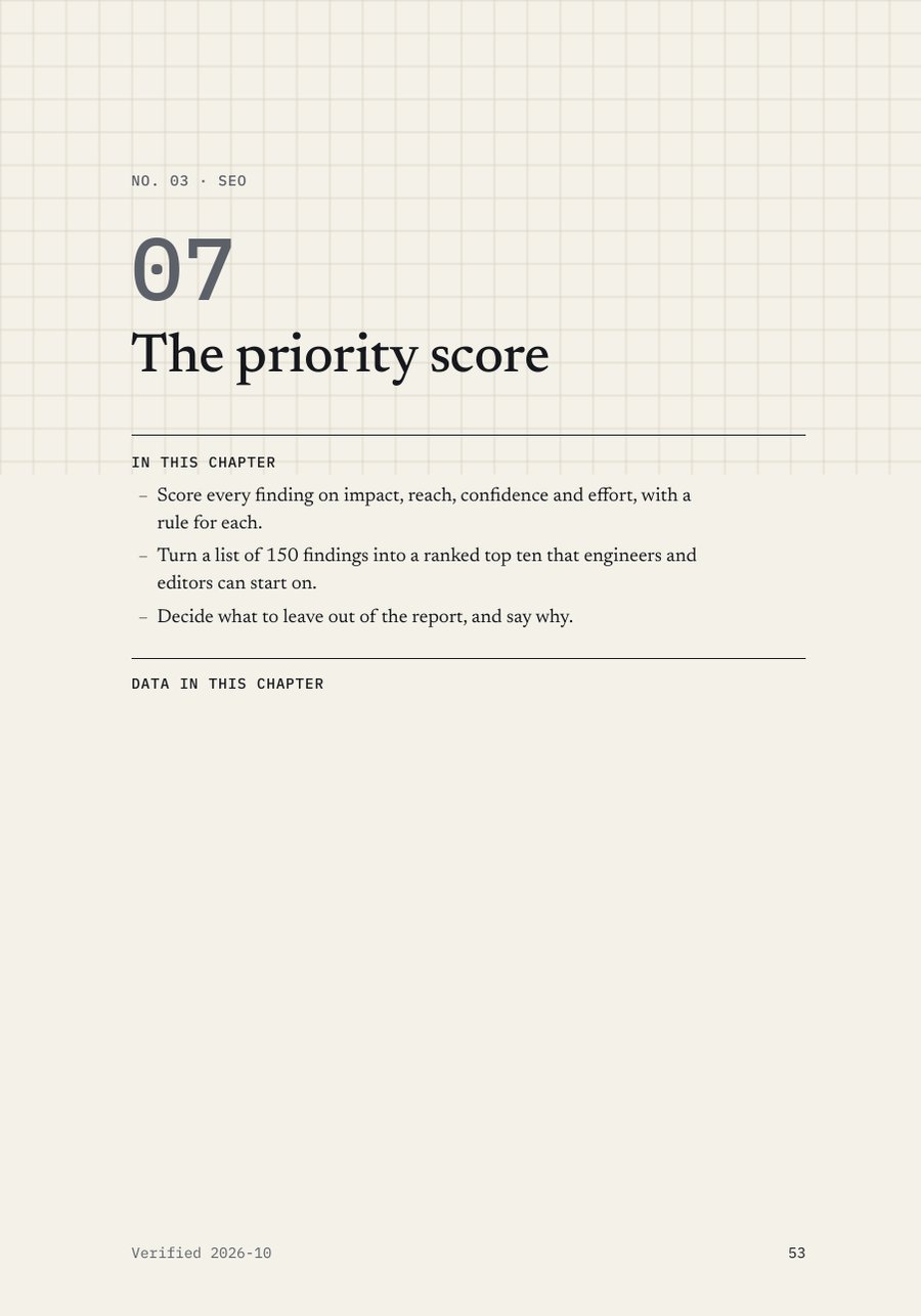 Sample page 1 from The $5,000 SEO Audit